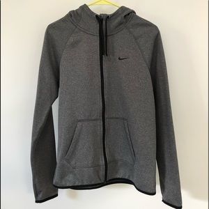 grey zip-up nike sweatshirt